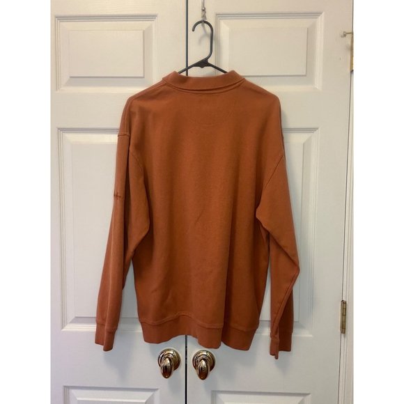 Men Walter Hagen Golf Long Sleeve Burnt Orange Polo Shirt size L - Picture 2 of 2